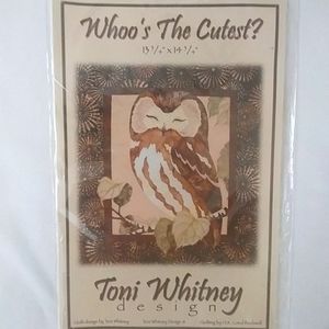 🦉💕Owl Applique Pattern NWT